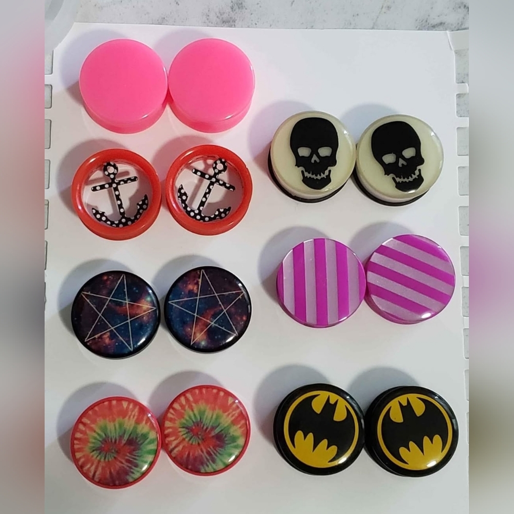 3/$8 1" Plugs Tunnels Body Jewlery Earrings Stretched Ears Accessories